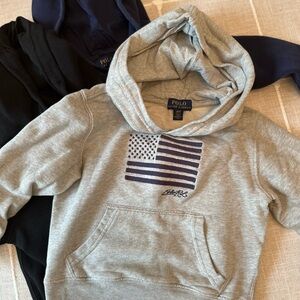Polo by Ralph Lauren Kids Gray, Black and Navy Hoodie bundle 3T
